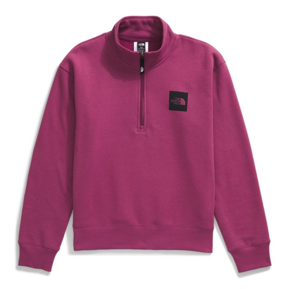 The North Face Women's Mauve Pink Boxy Quarter-Zip Sweatshirt - Picture 2 of 10